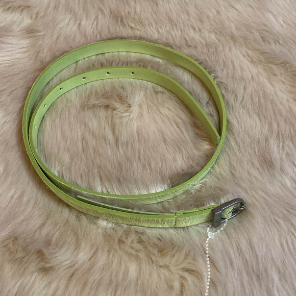 NWOT Free People Concrete Jungle Skinny Belt Green sz S/M - Picture 2 of 7